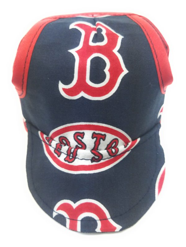 Dog Hat - Boston Red Sox Sports Fabric - Doggy Threads