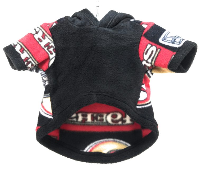 Dog Hoodie - SF 49ers Sports Fleece Fabric - Doggy Threads