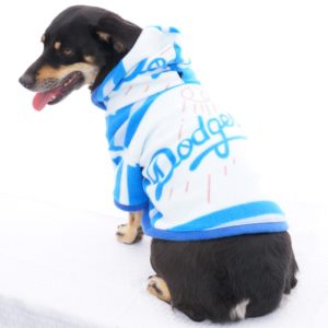 Dog Hoodie - NY Yankees Sports Fleece Fabric - Doggy Threads