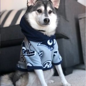 Dog Hoodie – LA Rams Sports Fleece Fabric