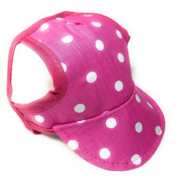 Pink Polka Dot Dog Hat